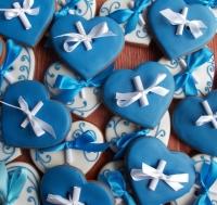 Имбирный пряник Сердечко с пожеланиями